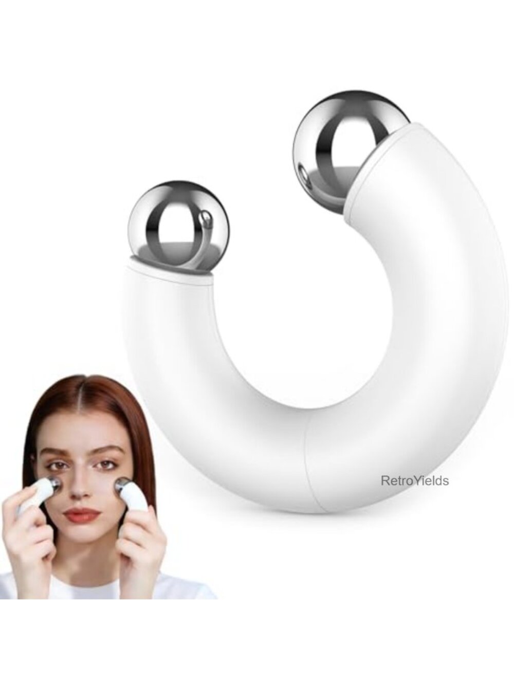 2-in-1 Magnetic Ice Roller Face Eye Depuff Stainless Steel Skin Care